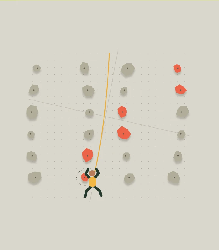 Illustrated climbing gym playground. Use Play to start the interactive toy.