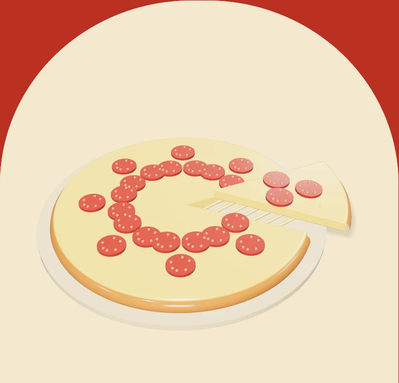Illustrated pizzeria playground. Use Play to start the interactive toy.