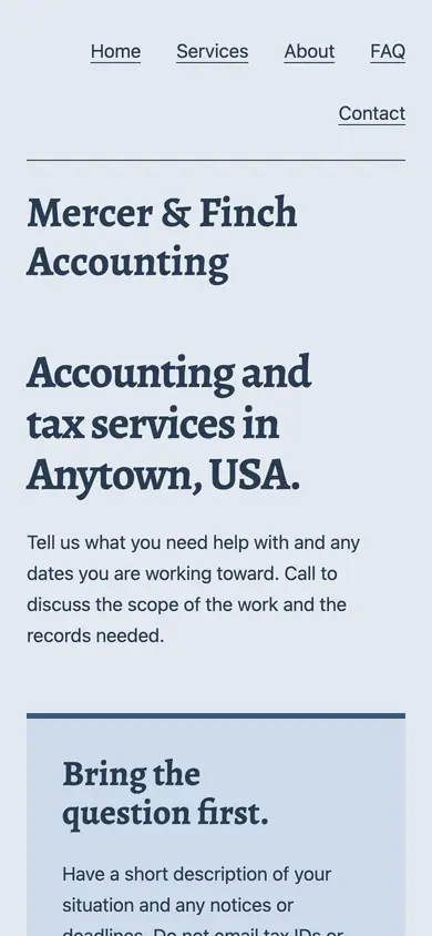 Look 3, Records worksheet: sample home page on a phone
