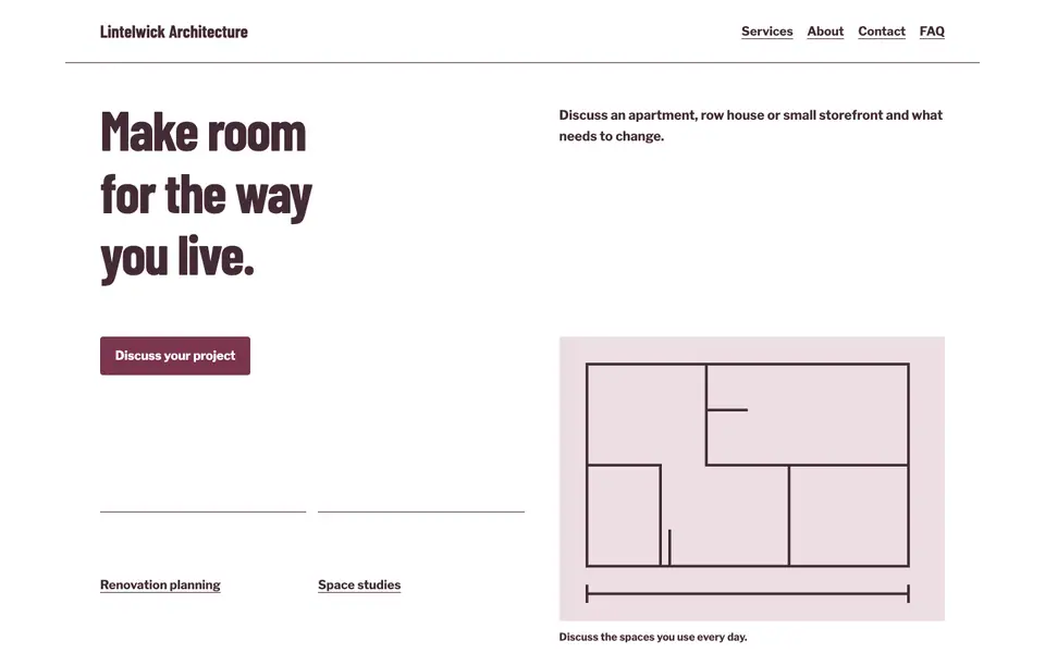 Look 1, Neighborhood plan sheet: sample home page on a computer