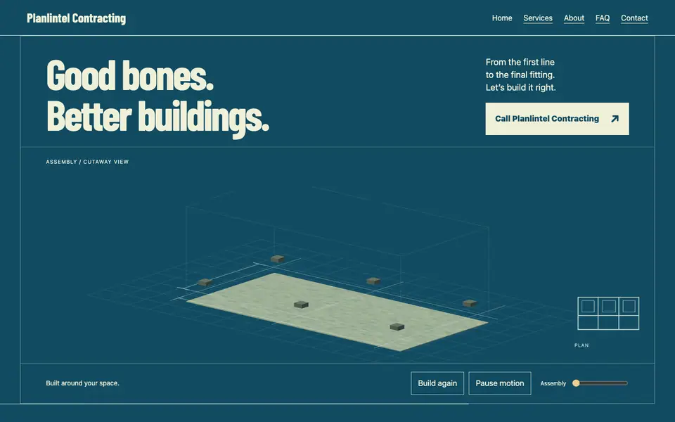 Look 1, Blueprint Build: sample home page on a computer
