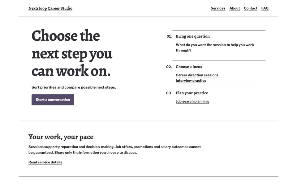Look 3, Working session agenda: sample home page on a computer
