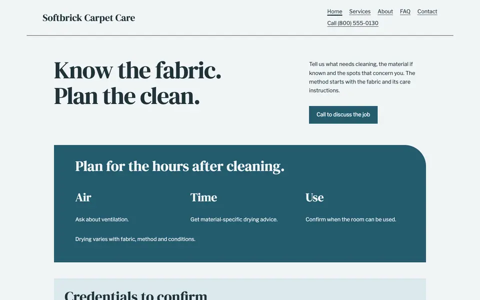Look 3, Drying instructions: sample home page on a computer