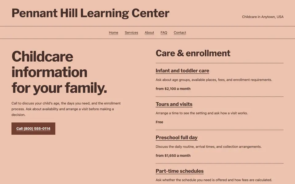Look 3, Neighborhood family circular: sample home page on a computer