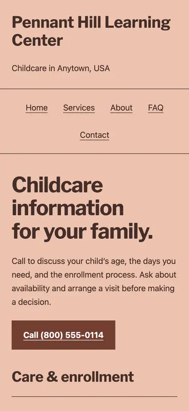 Look 3, Neighborhood family circular: sample home page on a phone