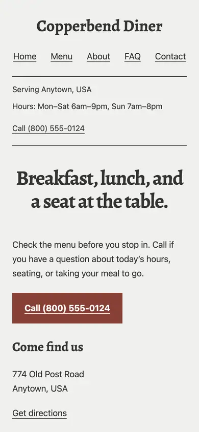 Look 1, Weekend newspaper: sample home page on a phone