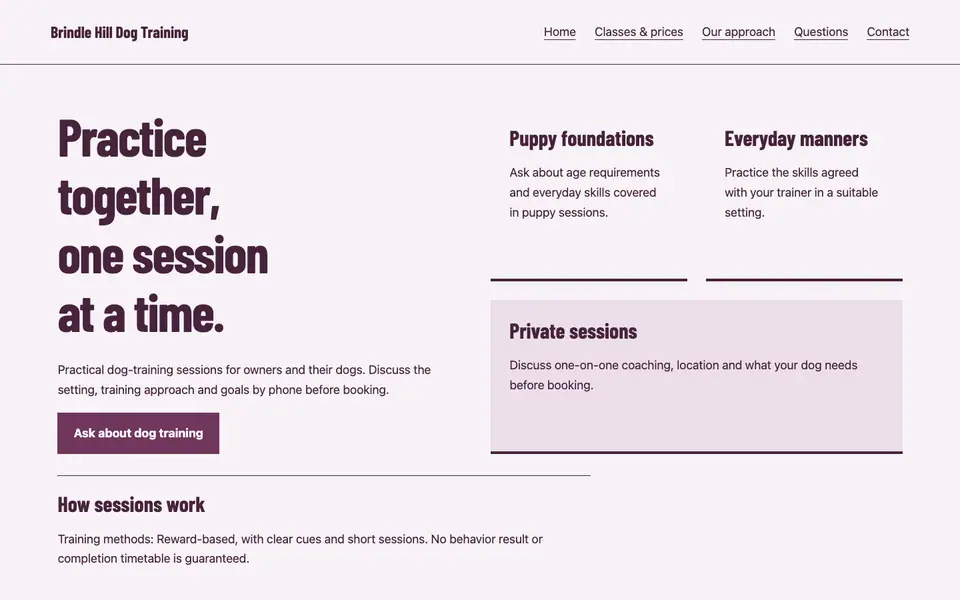 Look 1, Home and neighborhood practice: sample home page on a computer