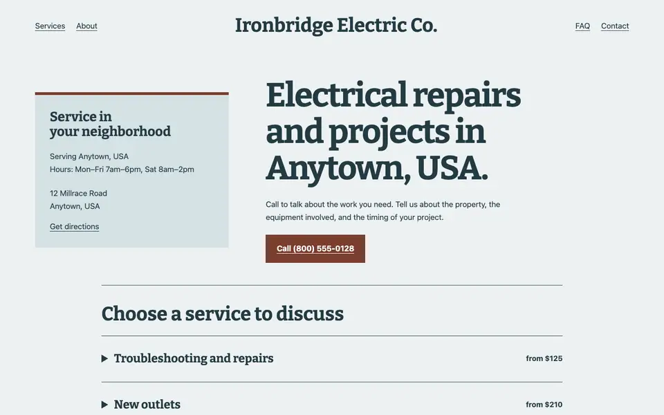 Look 3, Neighborhood service notice: sample home page on a computer