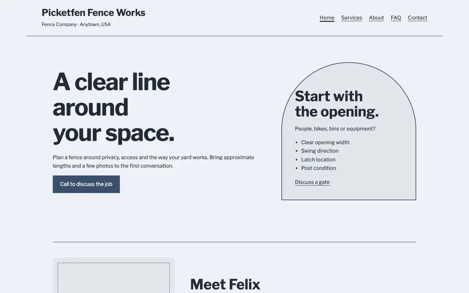 Look 2, Gate opening: sample home page on a computer