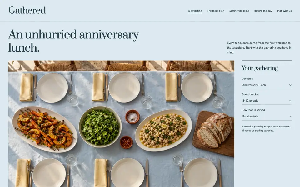 Look 1, Gathered: sample home page on a computer
