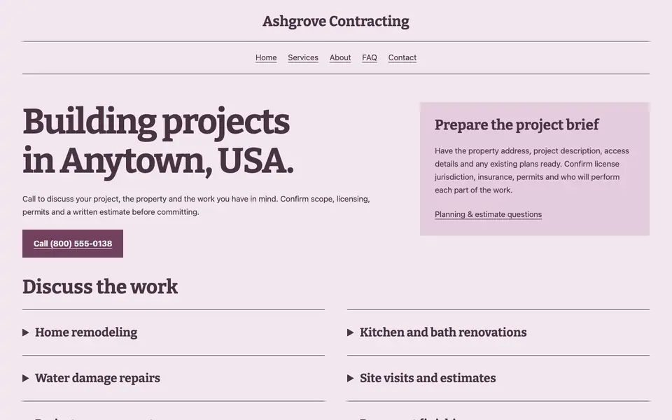 Look 3, Home project folder: sample home page on a computer