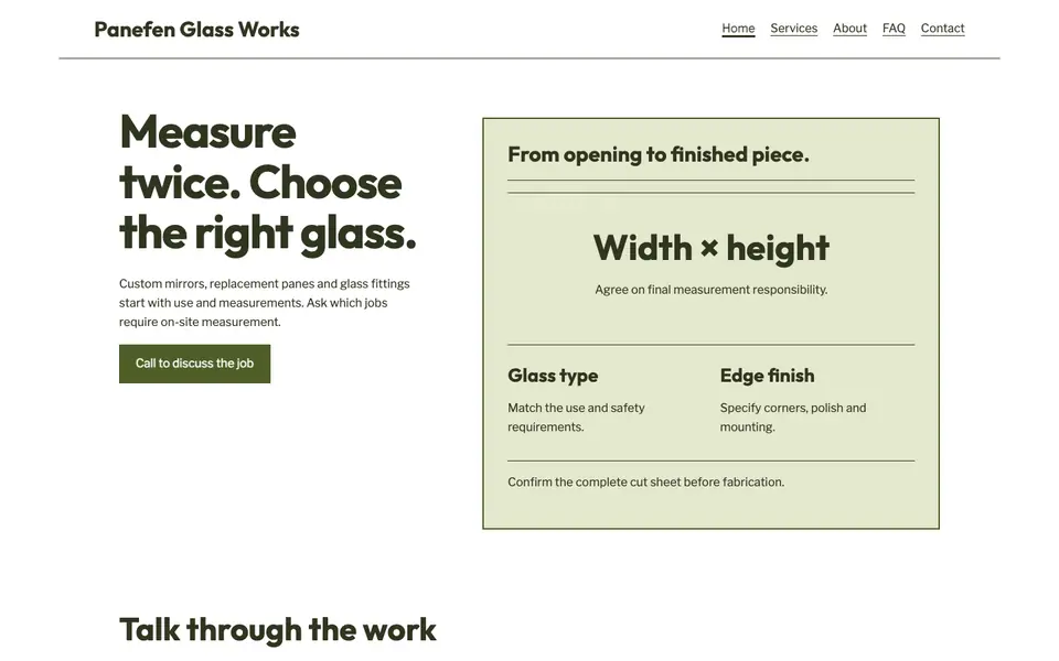 Look 1, Cut sheet: sample home page on a computer