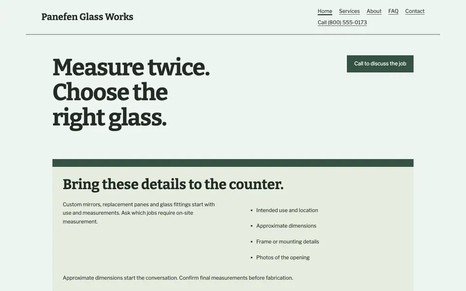 Look 3, Measurement counter: sample home page on a computer