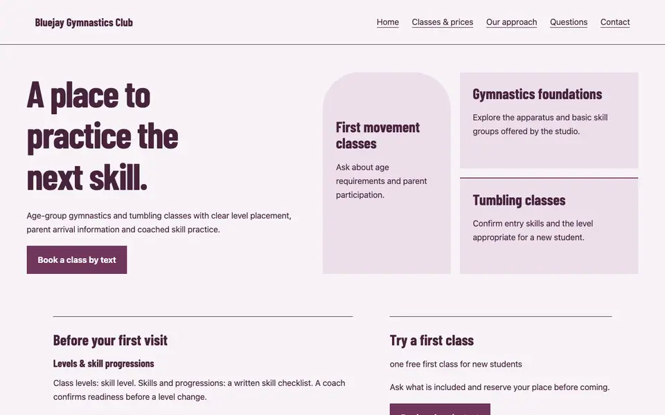 Look 1, Apparatus floor: sample home page on a computer