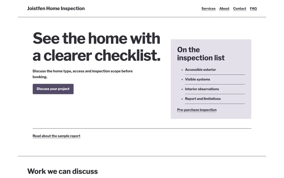 Look 1, Room by room checklist: sample home page on a computer