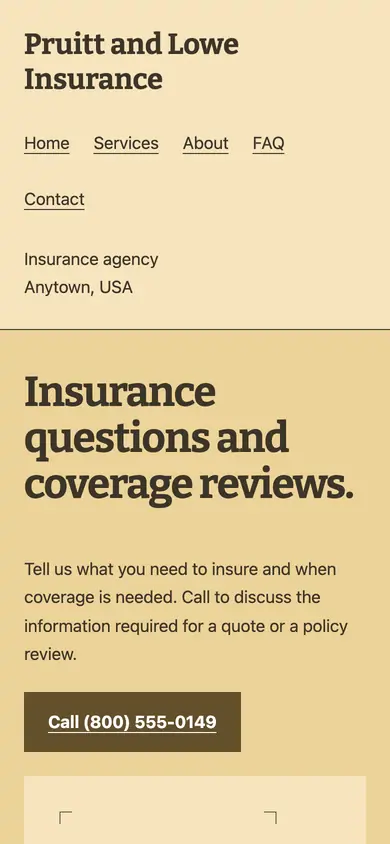 Look 3, Local policy directory: sample home page on a phone