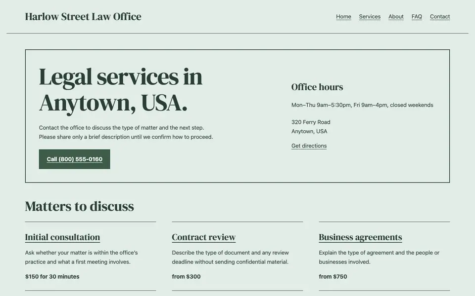 Look 1, Neighborhood office door: sample home page on a computer