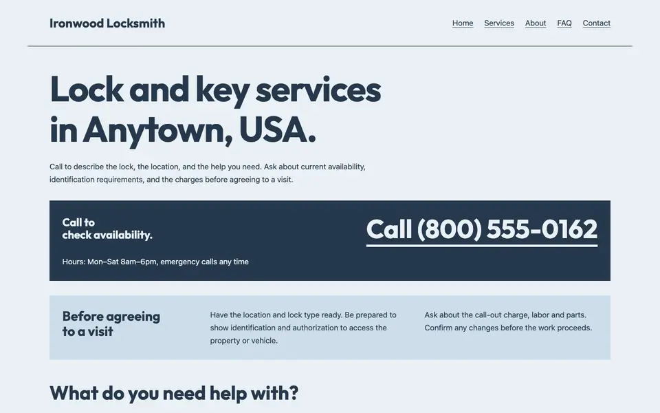 Look 1, Neighborhood dispatch slip: sample home page on a computer