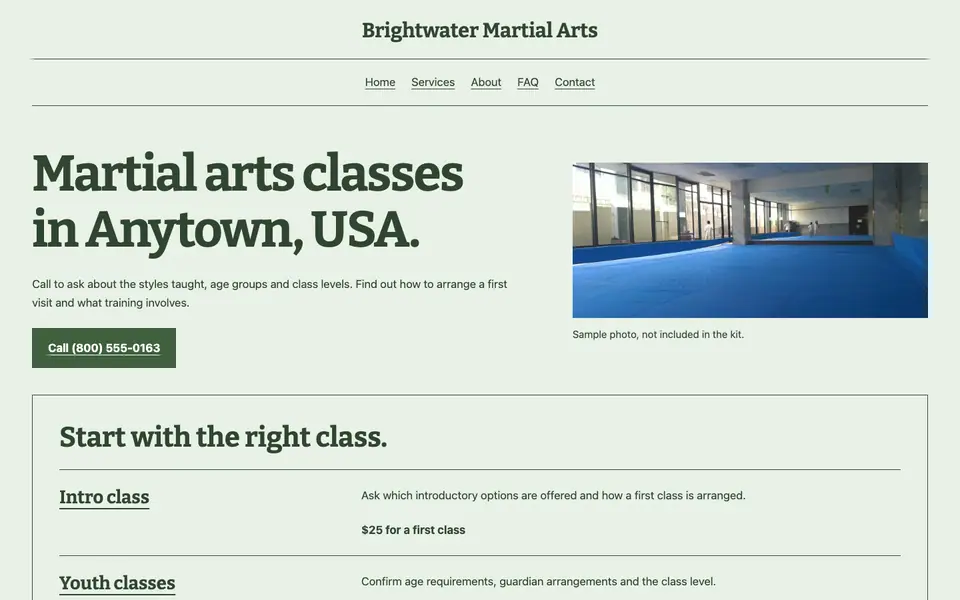 Look 2, Class registration sheet: sample home page on a computer