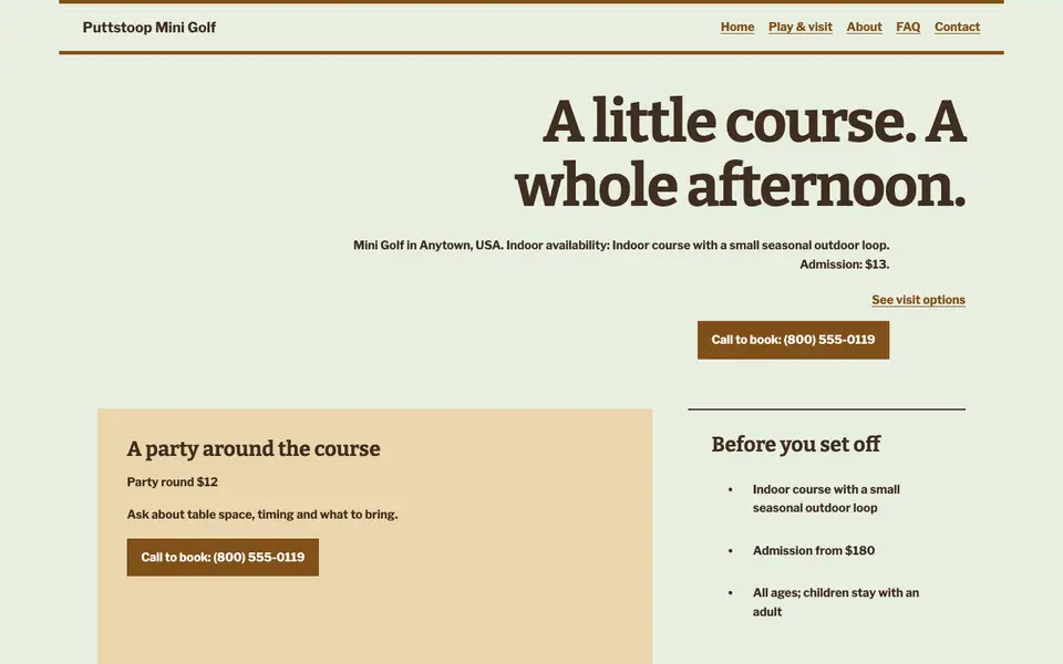 Look 3, Party picnic planner: sample home page on a computer