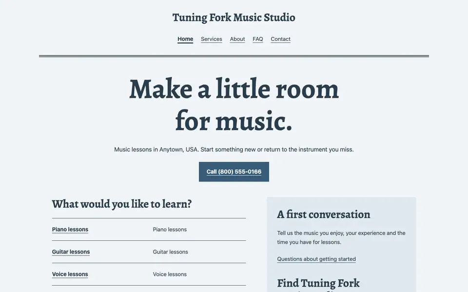 Look 1, Neighborhood lesson sheet: sample home page on a computer