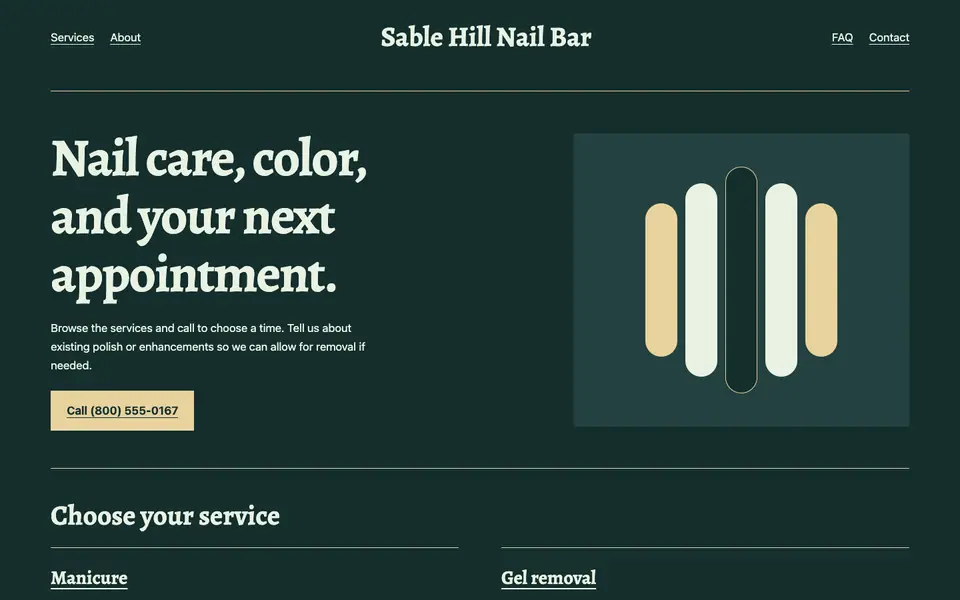 Look 2, Color reference album: sample home page on a computer