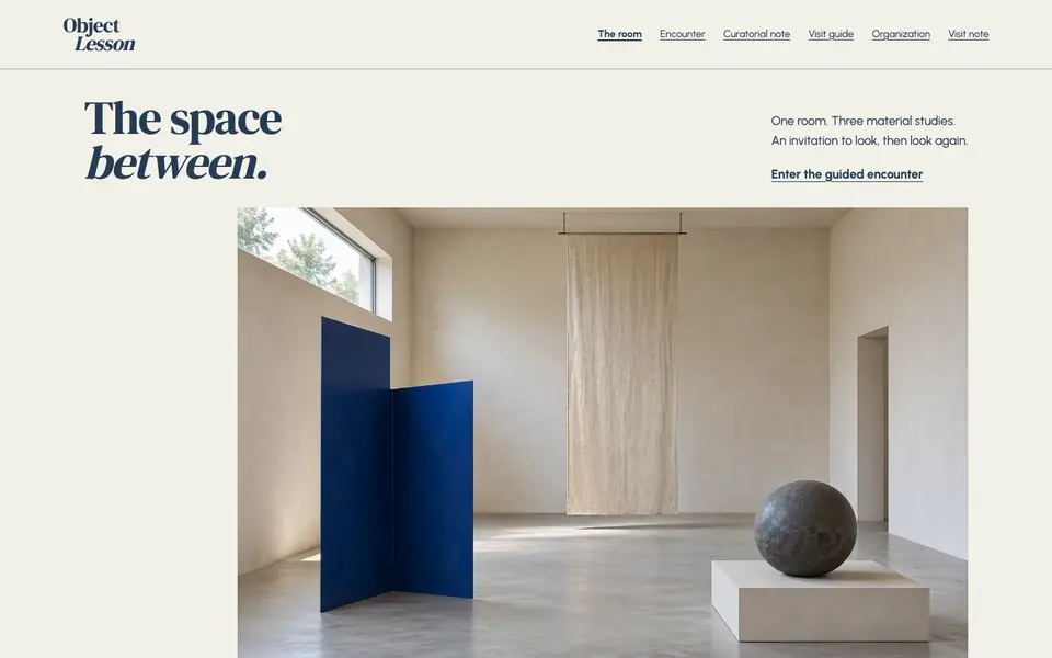 Look 1, Object Lesson: sample home page on a computer