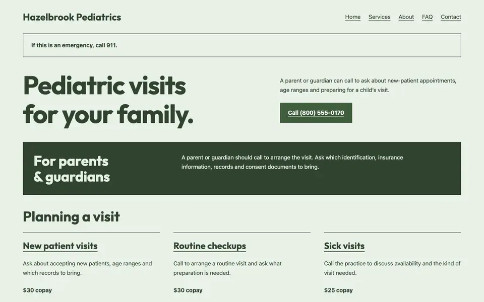 Look 1, Parent bulletin: sample home page on a computer