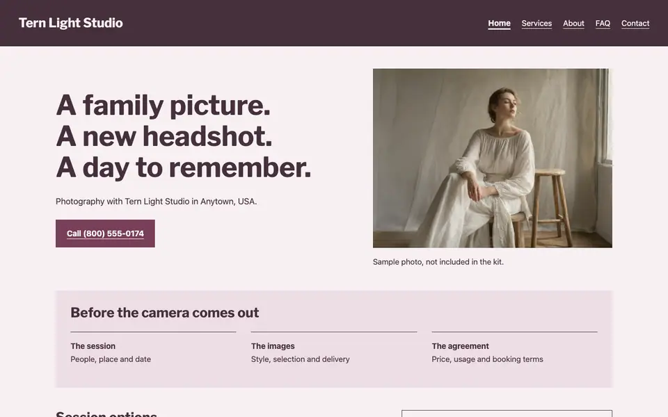 Look 2, Neighborhood photo counter: sample home page on a computer
