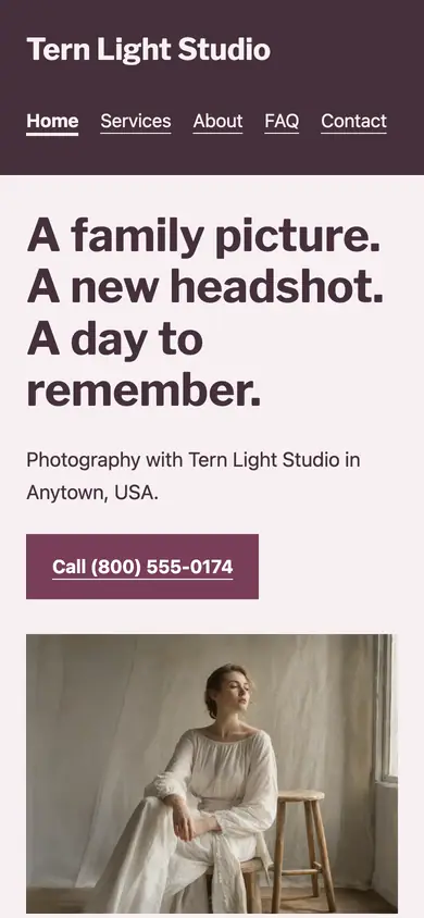 Look 2, Neighborhood photo counter: sample home page on a phone