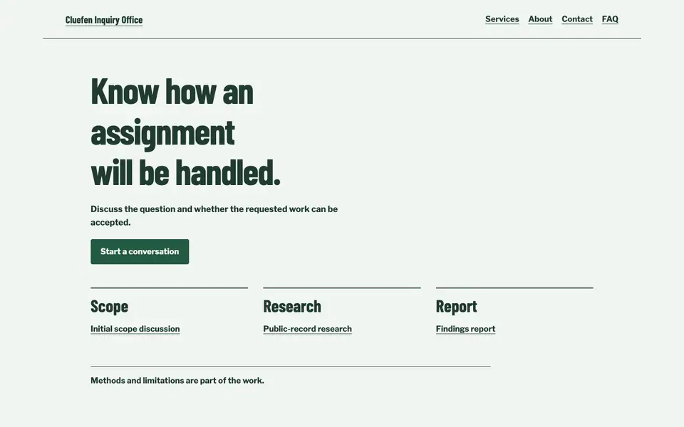 Look 3, Evidence delivery chain: sample home page on a computer