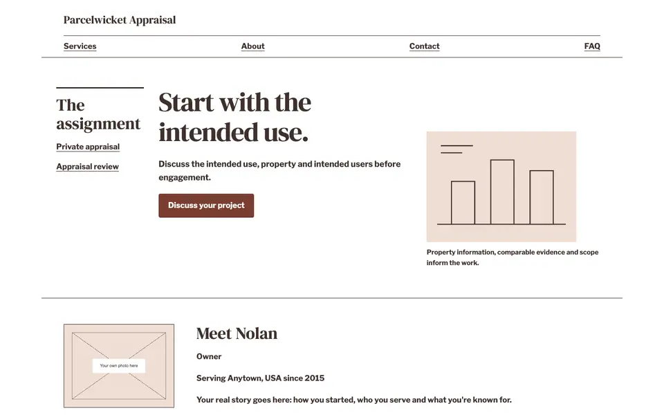 Look 2, Property evidence folio: sample home page on a computer