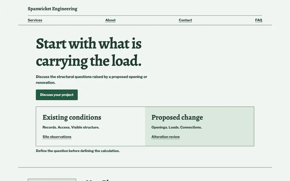 Look 2, Existing and proposed comparison: sample home page on a computer
