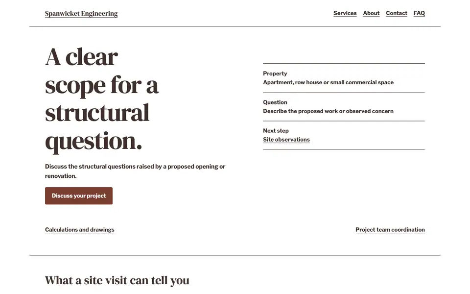 Look 3, Site observation docket: sample home page on a computer