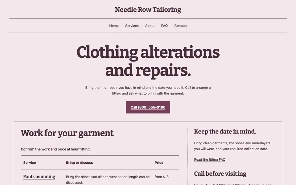 Look 1, Alteration claim ticket: sample home page on a computer