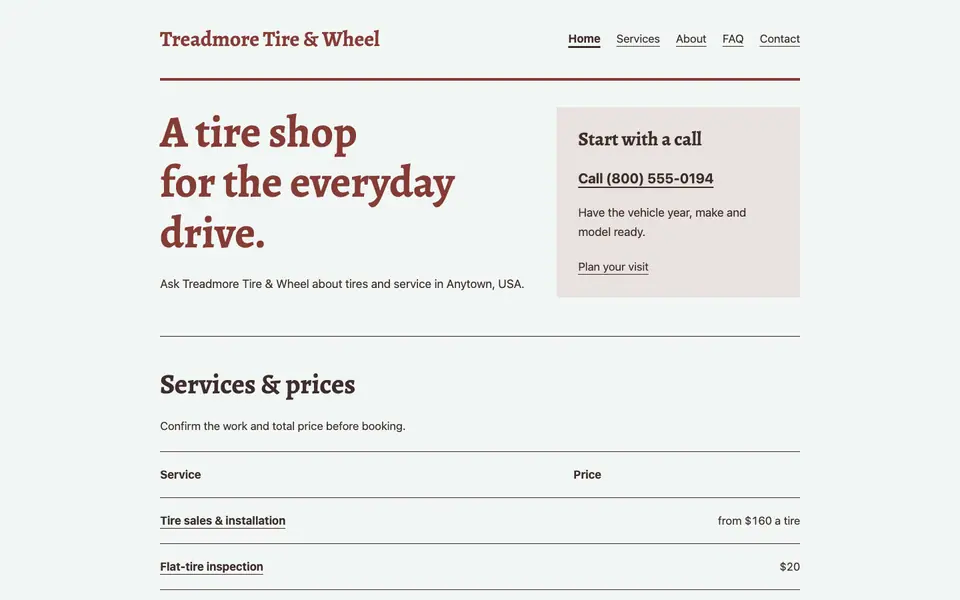 Look 3, Neighborhood shop circular: sample home page on a computer