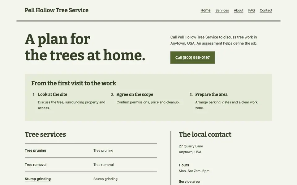 Look 3, Tree-care field book: sample home page on a computer